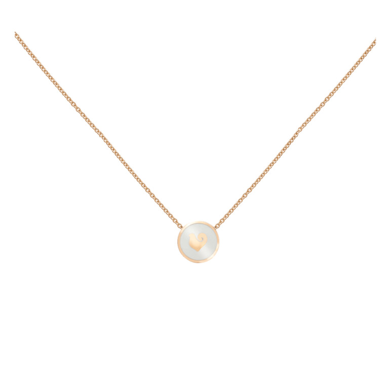 Chantecler Paillettes collier met hanger roodgoud met diamant - 41409 - #2 Chantecler Paillettes collier met hanger roodgoud met diamant - 41409 - #2