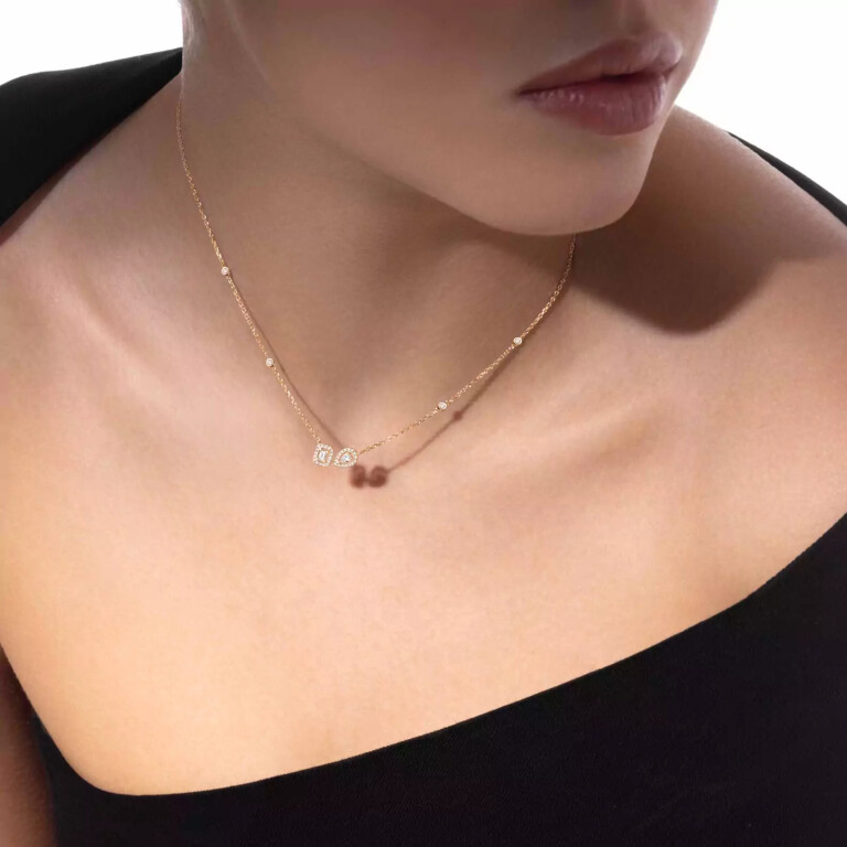 Messika My twin collier met hanger roodgoud met diamant - 14534-PG - #3 Messika My twin collier met hanger roodgoud met diamant - 14534-PG - #3