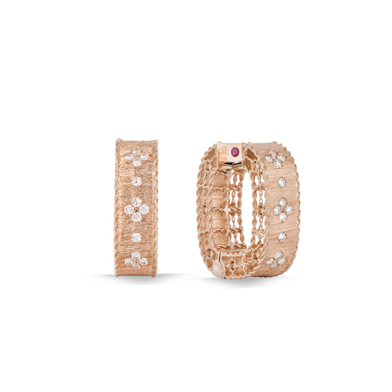 Roberto Coin Princess oorringen roodgoud met diamant - ADR777EA0551_R - #2 Roberto Coin Princess oorringen roodgoud met diamant - ADR777EA0551_R - #2