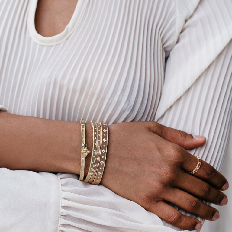 Roberto Coin Princess armband roodgoud met diamant - ADR777BA2854 - #2 Roberto Coin Princess armband roodgoud met diamant - ADR777BA2854 - #2