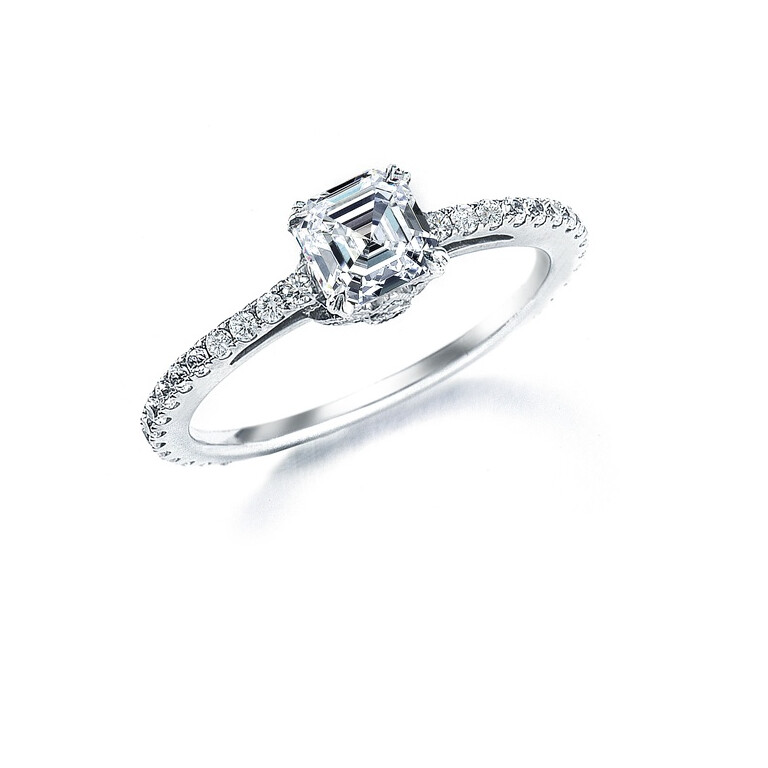 Royal Asscher Elissa ring witgoud met diamant - R.130.RAC.BG.31 GIA - #2 Royal Asscher Elissa ring witgoud met diamant - R.130.RAC.BG.31 GIA - #2