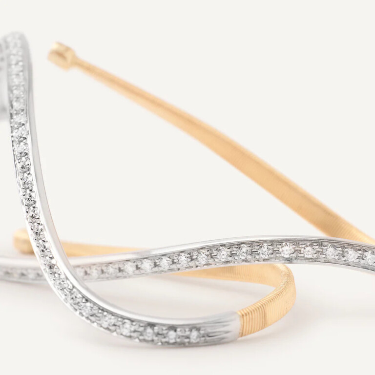 Marco Bicego Marrakech oorhangers geel/wit goud met diamant - OG404-B - #5 Marco Bicego Marrakech oorhangers geel/wit goud met diamant - OG404-B - #5