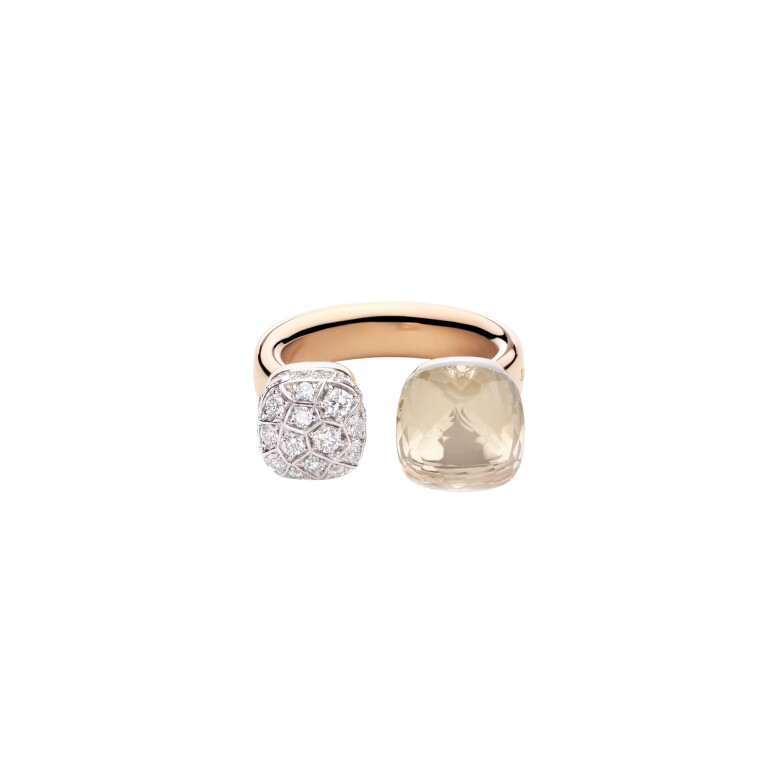 Pomellato Nudo Diamonds ring rosé/wit goud met diamant - PAC4020 O6WHR DB0TB - #2 Pomellato Nudo Diamonds ring rosé/wit goud met diamant - PAC4020 O6WHR DB0TB - #2