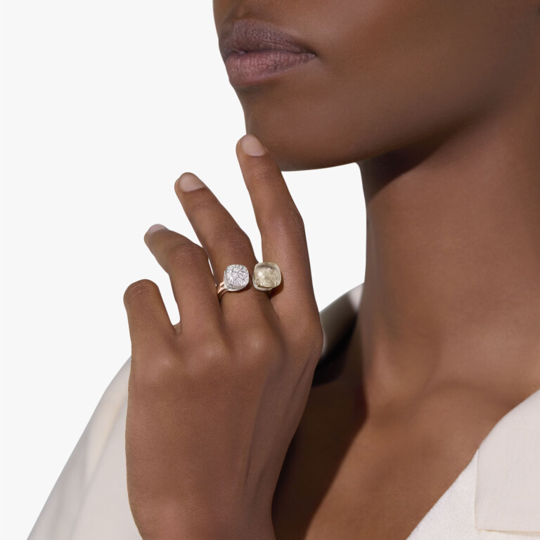 Pomellato Nudo Diamonds ring rosé/wit goud met diamant - PAC4020 O6WHR DB0TB - #4 Pomellato Nudo Diamonds ring rosé/wit goud met diamant - PAC4020 O6WHR DB0TB - #4