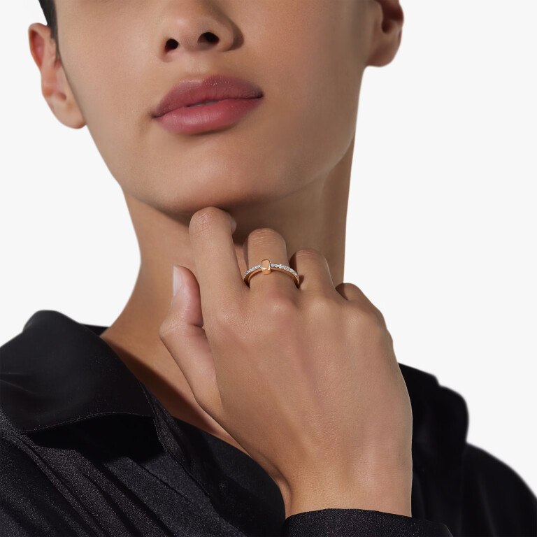 Pomellato Pomellato Together ring roodgoud met diamant - PAC4015 O7WHR DB000 - #7 Pomellato Pomellato Together ring roodgoud met diamant - PAC4015 O7WHR DB000 - #7