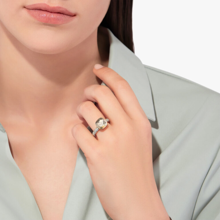 Pomellato Nudo ring rosé/wit goud met diamant - PAC0040 O6WHR DB0TB - #5 Pomellato Nudo ring rosé/wit goud met diamant - PAC0040 O6WHR DB0TB - #5