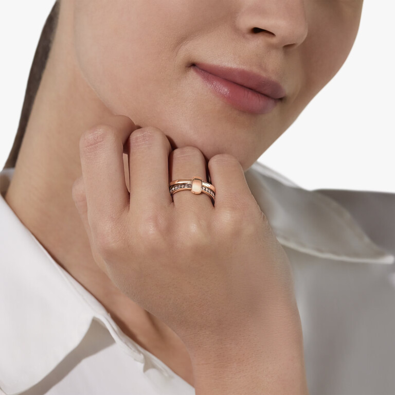 Pomellato Pomellato Together ring roodgoud met diamant - PAC0100 O7BKR DBR00 - #6 Pomellato Pomellato Together ring roodgoud met diamant - PAC0100 O7BKR DBR00 - #6