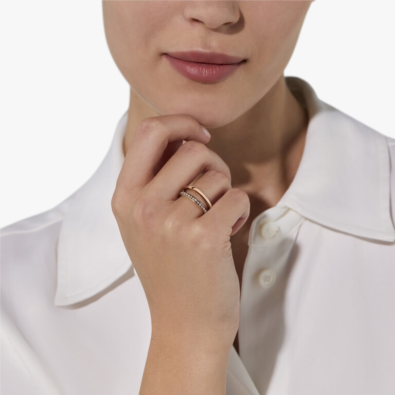 Pomellato Pomellato Together ring roodgoud met diamant - PAC0100 O7BKR DBR00 - #7 Pomellato Pomellato Together ring roodgoud met diamant - PAC0100 O7BKR DBR00 - #7