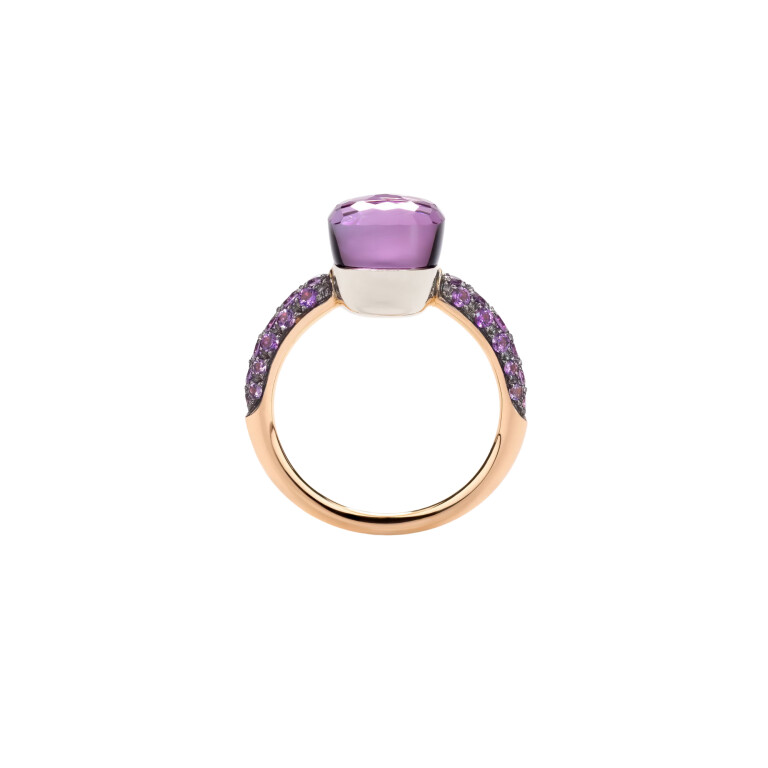 Pomellato Nudo Petit ring rosé/wit goud met Jade/amethist - PAC3000 O6BKR OI0GL - #3 Pomellato Nudo Petit ring rosé/wit goud met Jade/amethist - PAC3000 O6BKR OI0GL - #3