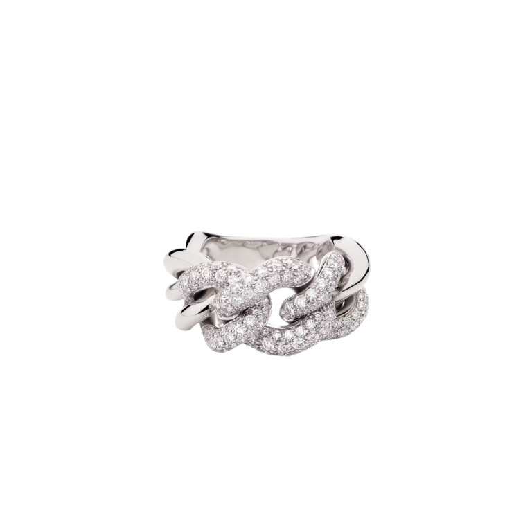Pomellato Catene gourmette ring witgoud met diamant - PAC3011 O2WHR DB000 - #2 Pomellato Catene gourmette ring witgoud met diamant - PAC3011 O2WHR DB000 - #2