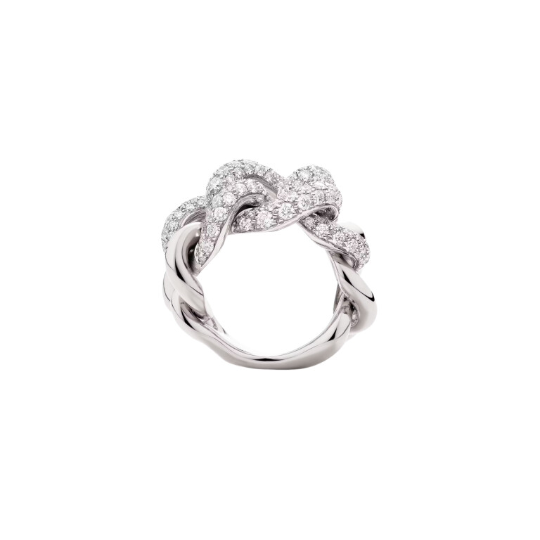 Pomellato Catene gourmette ring witgoud met diamant - PAC3011 O2WHR DB000 - #3 Pomellato Catene gourmette ring witgoud met diamant - PAC3011 O2WHR DB000 - #3