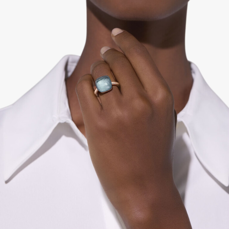 Pomellato Nudo Grande ring rosé/wit goud met Topaas - PAB2010 O6000 000OY - #7 Pomellato Nudo Grande ring rosé/wit goud met Topaas - PAB2010 O6000 000OY - #7