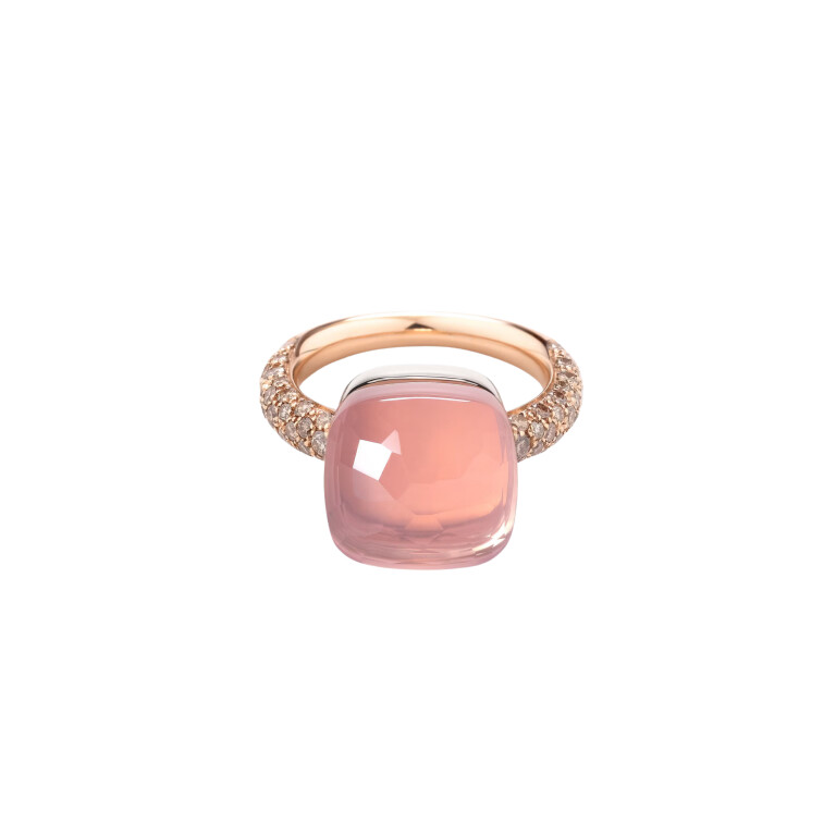 Pomellato Nudo ring rosé/wit goud met diamant - PAB4010 O6000 BRCQR - #2 Pomellato Nudo ring rosé/wit goud met diamant - PAB4010 O6000 BRCQR - #2