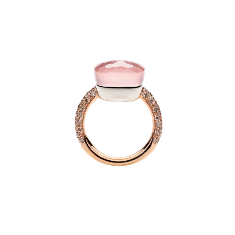 Pomellato Nudo ring rosé/wit goud met diamant - PAB4010 O6000 BRCQR - #3 Pomellato Nudo ring rosé/wit goud met diamant - PAB4010 O6000 BRCQR - #3