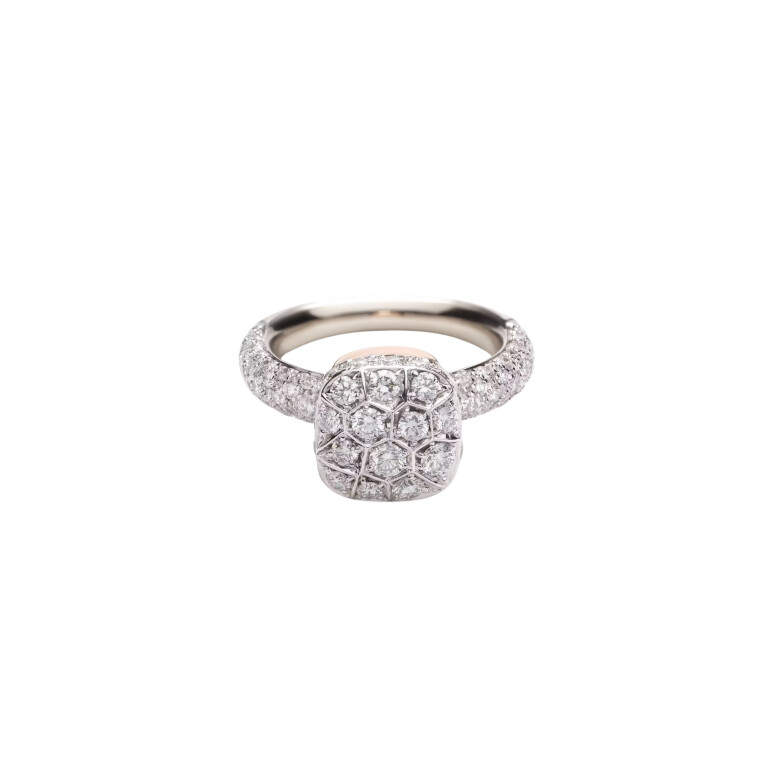 Pomellato Nudo Solitaire ring rosé/wit goud met diamant - PAC2028 O6WHR DB000 - #2 Pomellato Nudo Solitaire ring rosé/wit goud met diamant - PAC2028 O6WHR DB000 - #2