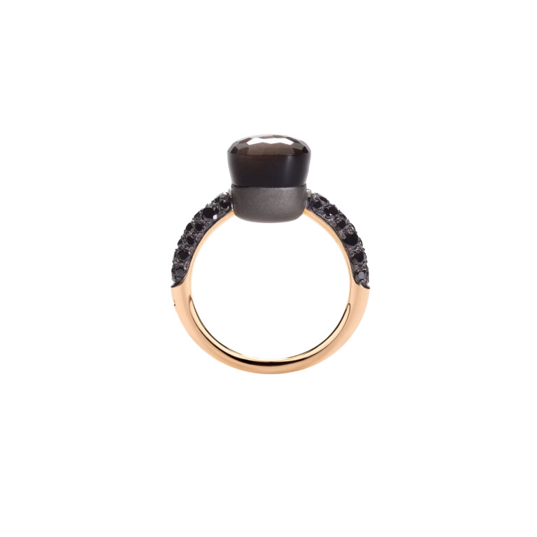 Pomellato Nudo Petit ring titanium/goud met diamant - PAB7040 OT000 DBKOS - #3 Pomellato Nudo Petit ring titanium/goud met diamant - PAB7040 OT000 DBKOS - #3