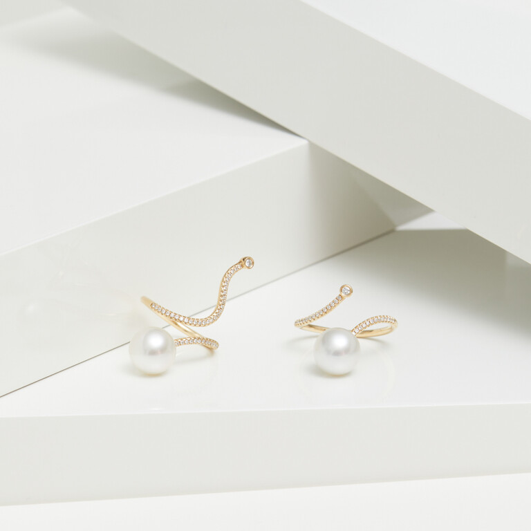 Yana Nesper Appassionata parel ring geelgoud met diamant - AT4 - #3 Yana Nesper Appassionata parel ring geelgoud met diamant - AT4 - #3