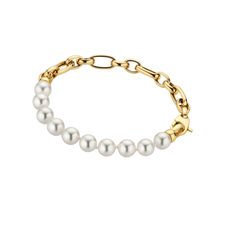 Yana Nesper Balthasar parel armband geelgoud met Parel - BA11 - #2 Yana Nesper Balthasar parel armband geelgoud met Parel - BA11 - #2