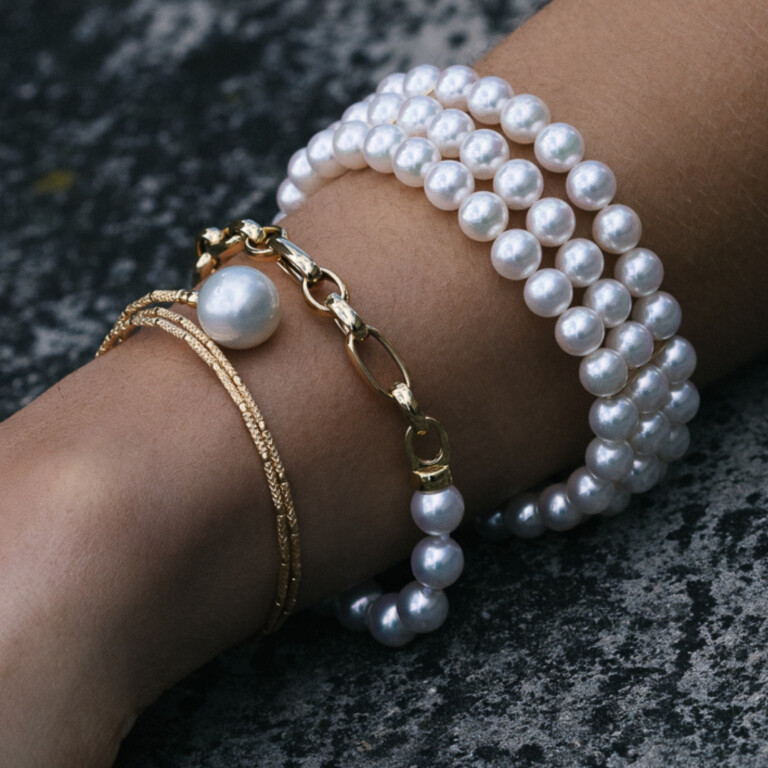 Yana Nesper Balthasar parel armband geelgoud met Parel - BA11 - #3 Yana Nesper Balthasar parel armband geelgoud met Parel - BA11 - #3