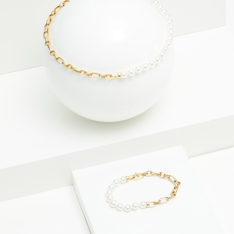 Yana Nesper Balthasar parel armband geelgoud met Parel - BA11 - #4 Yana Nesper Balthasar parel armband geelgoud met Parel - BA11 - #4