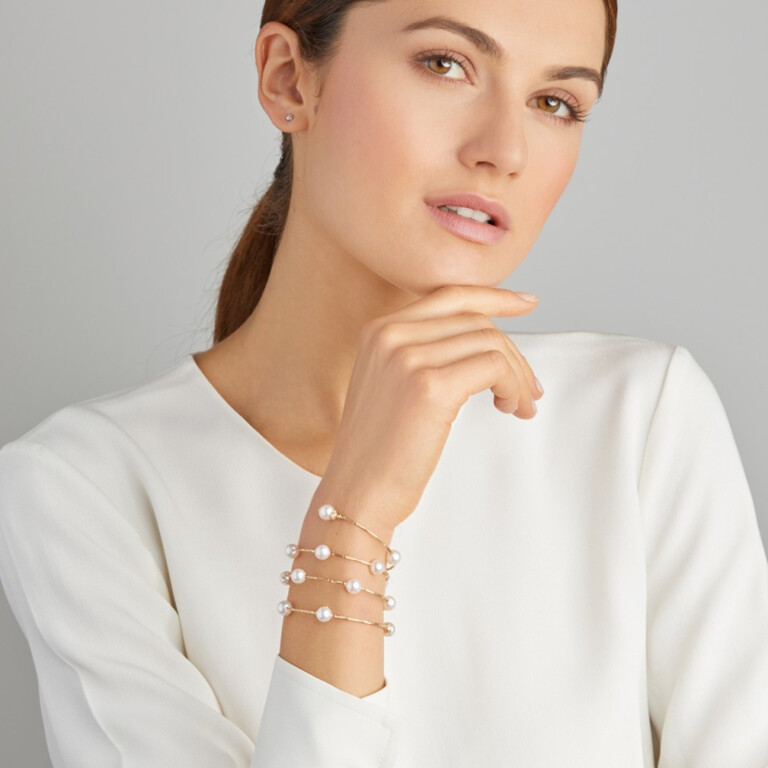 Yana Nesper WRAP me parel armband geelgoud met Parel - WR3 - #2 Yana Nesper WRAP me parel armband geelgoud met Parel - WR3 - #2