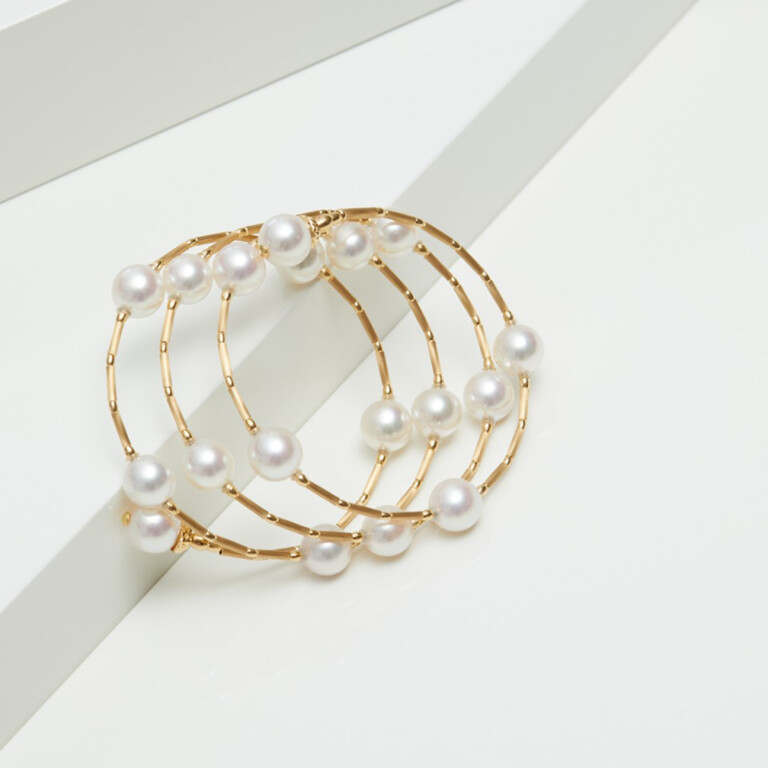 Yana Nesper WRAP me parel armband geelgoud met Parel - WR3 - #3 Yana Nesper WRAP me parel armband geelgoud met Parel - WR3 - #3