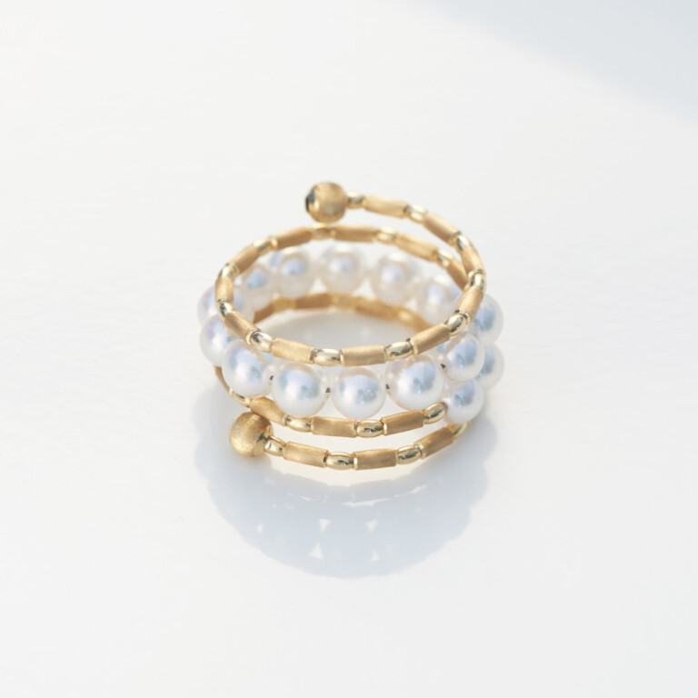 Yana Nesper WRAP me parel ring geelgoud met Parel - WR11 - #2 Yana Nesper WRAP me parel ring geelgoud met Parel - WR11 - #2