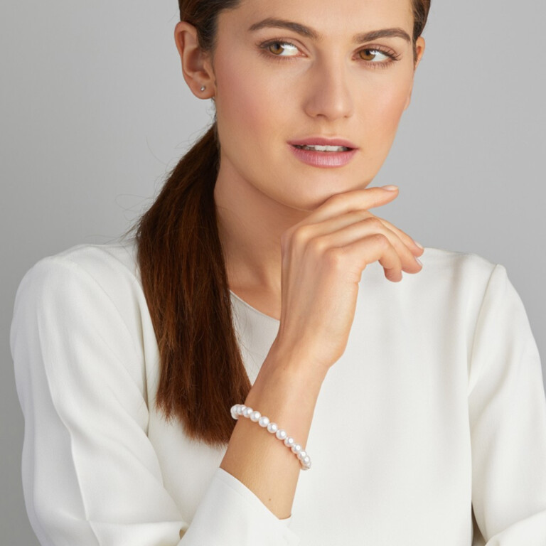 Yana Nesper Silk magnet parel armband geelgoud met Parel - SM3 - #2 Yana Nesper Silk magnet parel armband geelgoud met Parel - SM3 - #2