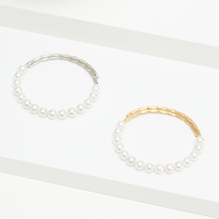 Yana Nesper Silk magnet parel armband geelgoud met Parel - SM3 - #4 Yana Nesper Silk magnet parel armband geelgoud met Parel - SM3 - #4