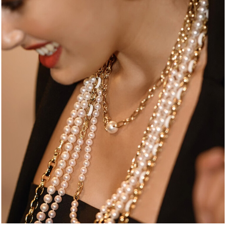 Yana Nesper Balthasar collier geelgoud met Parel - BA5 - #4 Yana Nesper Balthasar collier geelgoud met Parel - BA5 - #4