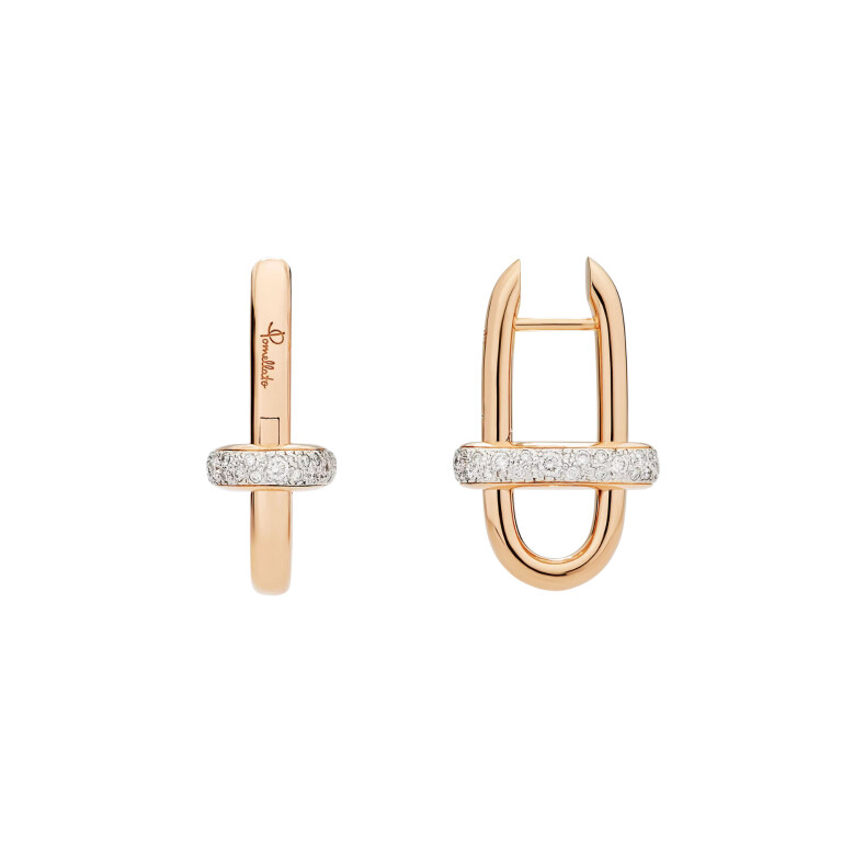 Pomellato Iconica oorhangers roodgoud met diamant - POC5060 O7WHR DB000 - #3 Pomellato Iconica oorhangers roodgoud met diamant - POC5060 O7WHR DB000 - #3