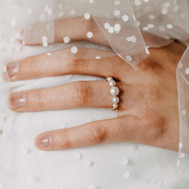 Yana Nesper Charmant parel ring geelgoud met Parel - CH1 - #2 Yana Nesper Charmant parel ring geelgoud met Parel - CH1 - #2