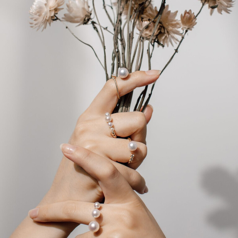 Yana Nesper Charmant parel ring geelgoud met Parel - CH1 - #3 Yana Nesper Charmant parel ring geelgoud met Parel - CH1 - #3