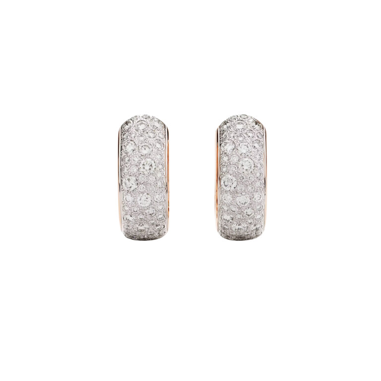 Pomellato Iconica oorknoppen roodgoud met diamant - POB7122 O7WHR DB000 - #2 Pomellato Iconica oorknoppen roodgoud met diamant - POB7122 O7WHR DB000 - #2