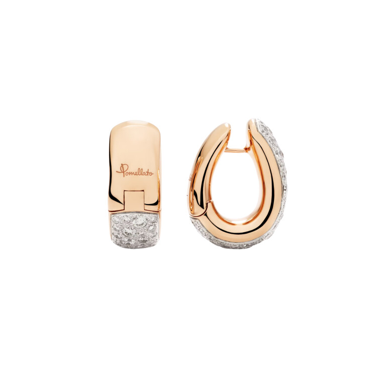 Pomellato Iconica oorknoppen roodgoud met diamant - POB7122 O7WHR DB000 - #3 Pomellato Iconica oorknoppen roodgoud met diamant - POB7122 O7WHR DB000 - #3