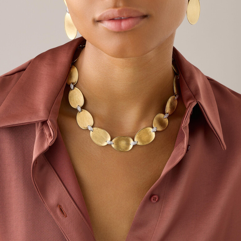 Marco Bicego Lunaria Diamonds collier geel/wit goud met diamant - CB2636-B - #2 Marco Bicego Lunaria Diamonds collier geel/wit goud met diamant - CB2636-B - #2