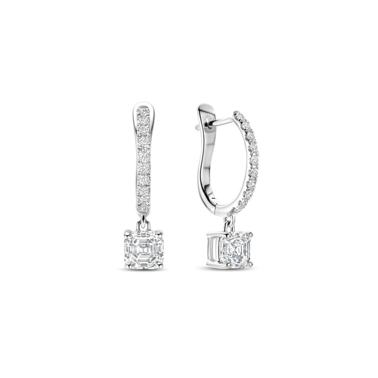 Rose oorhangers - Royal Asscher - E.222.RAC.WG.13 GIA Rose oorhangers - Royal Asscher - E.222.RAC.WG.13 GIA