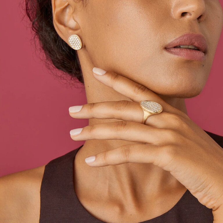 Marco Bicego Lunaria ring geelgoud met diamant - AB566-B1 - #2 Marco Bicego Lunaria ring geelgoud met diamant - AB566-B1 - #2