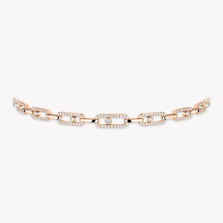 Messika Move Link collier met hanger roodgoud met diamant - 12010-PG - #4 Messika Move Link collier met hanger roodgoud met diamant - 12010-PG - #4