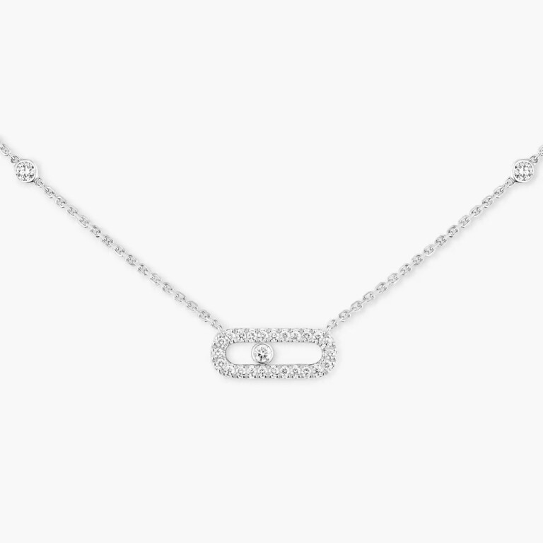 Messika Move Uno collier met hanger witgoud met diamant - 4708-WG - #3 Messika Move Uno collier met hanger witgoud met diamant - 4708-WG - #3