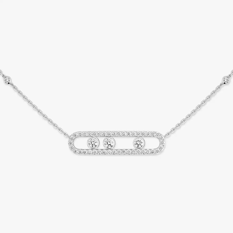 Messika Move Classic collier met hanger witgoud met diamant - 3994-WG - #3 Messika Move Classic collier met hanger witgoud met diamant - 3994-WG - #3