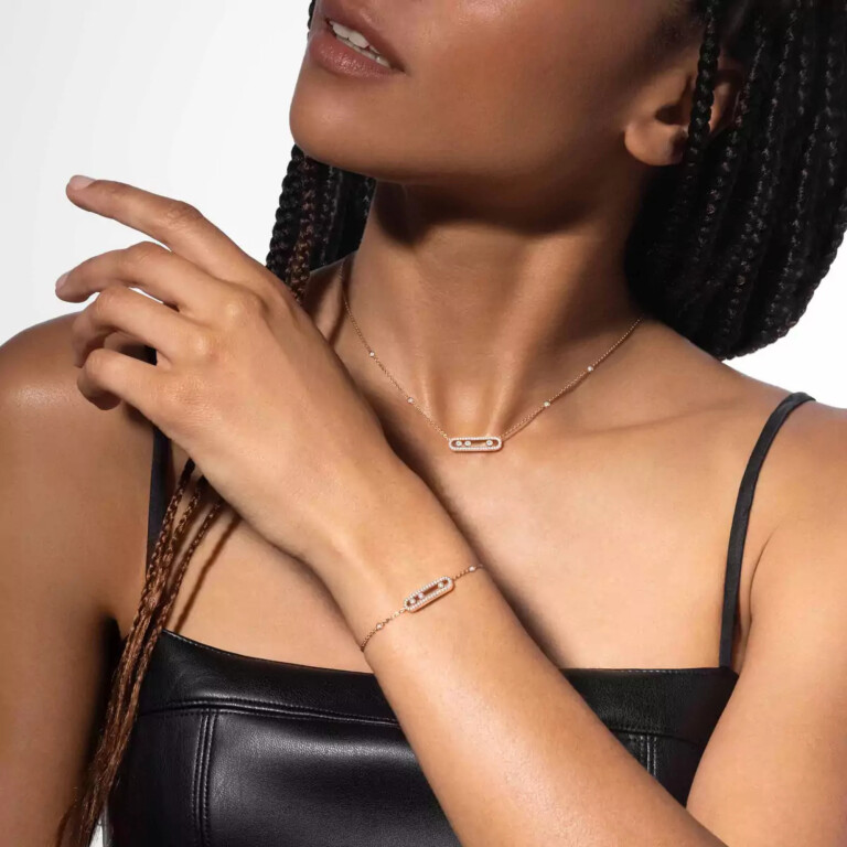 Messika Baby Move collier met hanger roodgoud met diamant - 4322-PG - #2 Messika Baby Move collier met hanger roodgoud met diamant - 4322-PG - #2