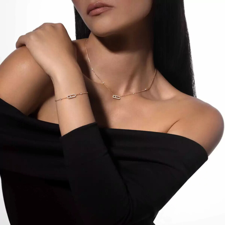 Messika Move Uno collier met hanger roodgoud met diamant - 4708-PG - #3 Messika Move Uno collier met hanger roodgoud met diamant - 4708-PG - #3