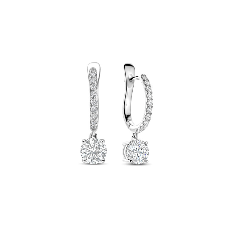 Rose oorhangers - Royal Asscher  - E.222.RAB.WG.1 GIA Rose oorhangers - Royal Asscher - E.222.RAB.WG.1 GIA