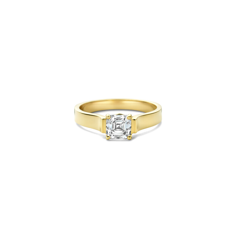 Royal Asscher Celeste solitair ring geelgoud met diamant - R.111.RAC.YG.58 HRD - #3 Royal Asscher Celeste solitair ring geelgoud met diamant - R.111.RAC.YG.58 HRD - #3