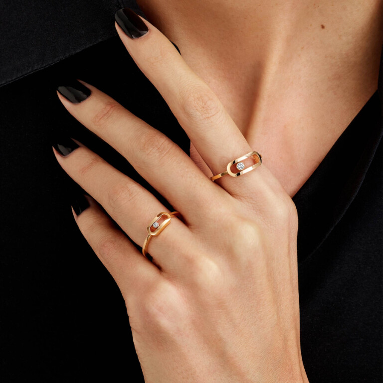 Messika Move Uno ring roodgoud met diamant - 10055-PG - #2 Messika Move Uno ring roodgoud met diamant - 10055-PG - #2