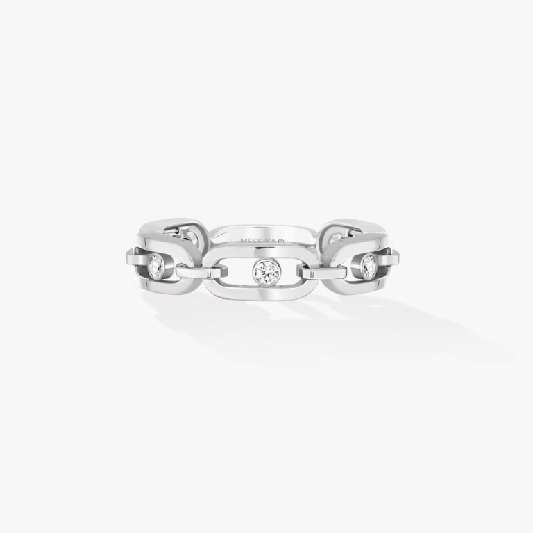 Messika Move Link ring witgoud met diamant - 12078-WG - #1 Messika Move Link ring witgoud met diamant - 12078-WG - #1