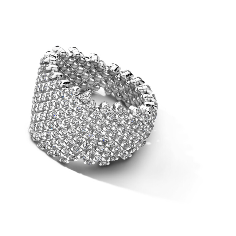 Serafino Consoli Bellezza flexibele ring witgoud met diamant - RMSB12F2WGWD - #5 Serafino Consoli Bellezza flexibele ring witgoud met diamant - RMSB12F2WGWD - #5