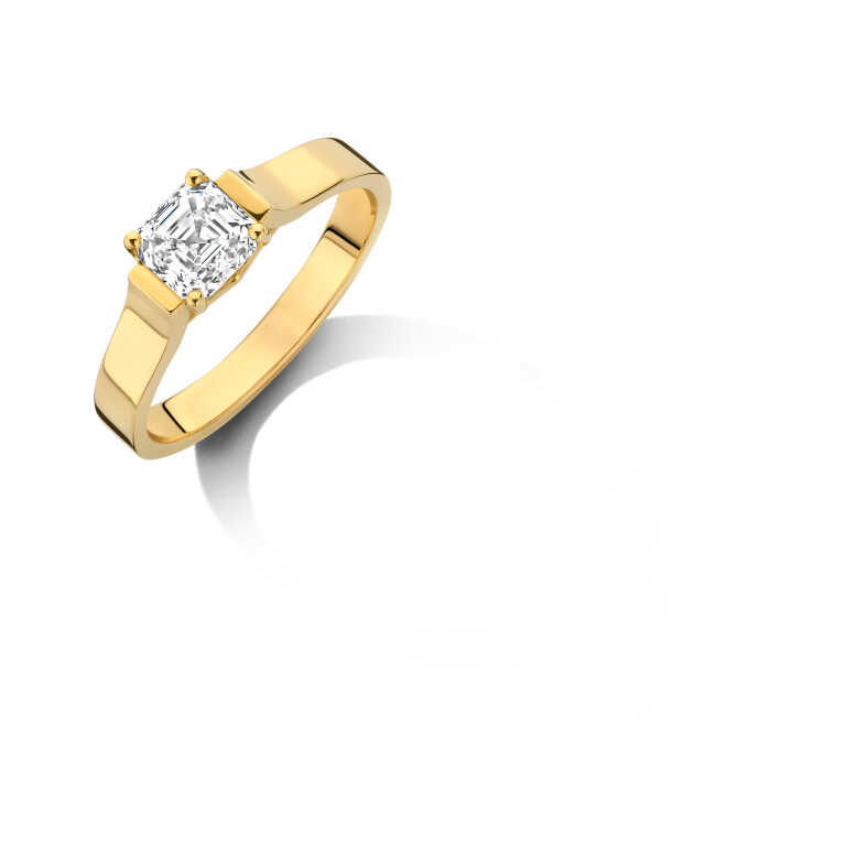 Royal Asscher Celeste solitair ring geelgoud met diamant - R.111.RAC.YG.58 HRD - #5 Royal Asscher Celeste solitair ring geelgoud met diamant - R.111.RAC.YG.58 HRD - #5
