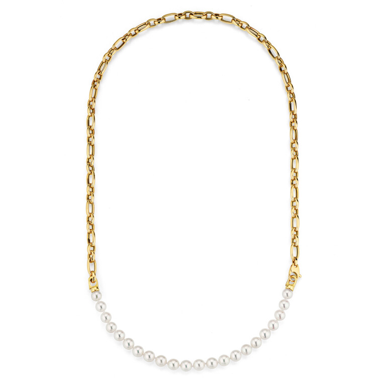 Yana Nesper Balthasar collier geelgoud met Parel - BA3 - #1 Yana Nesper Balthasar collier geelgoud met Parel - BA3 - #1